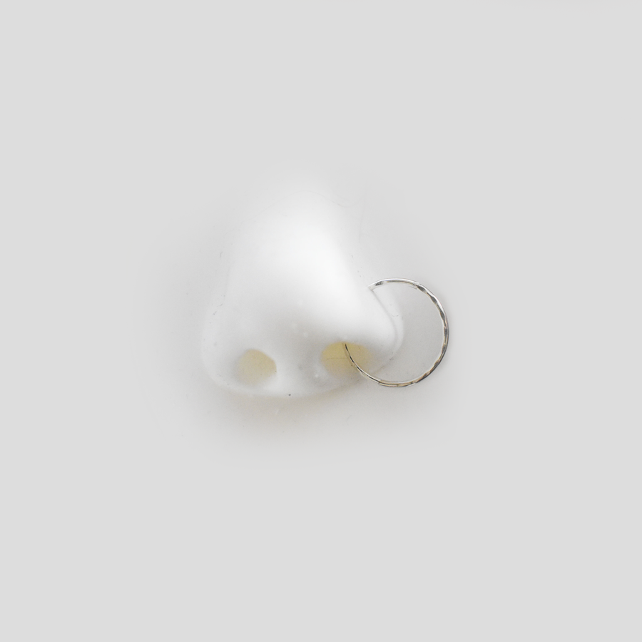 14mm Silver Faceted Nose Ring
