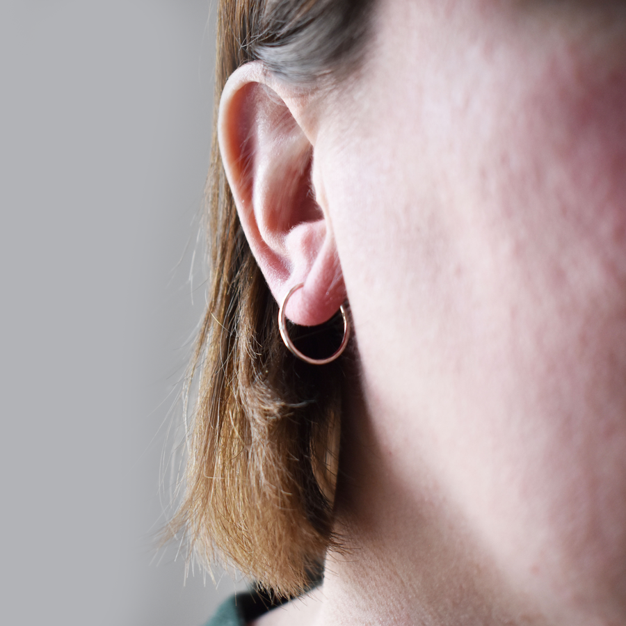 14mm Silver Faceted Sleeper Hinged Hoops