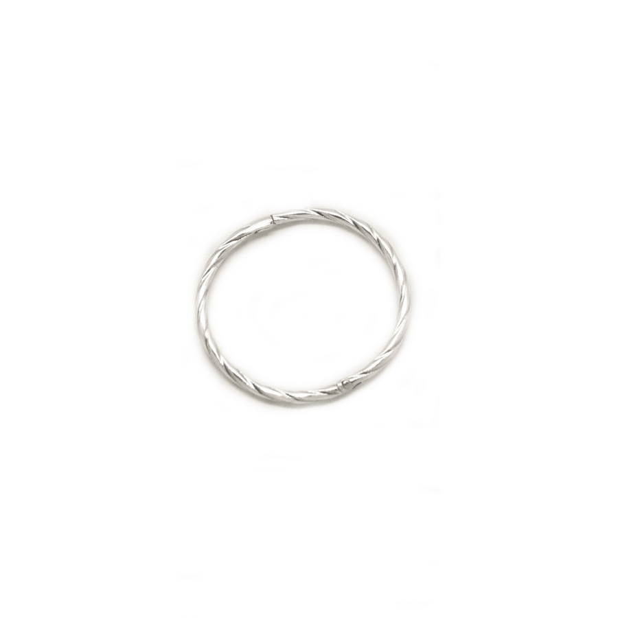 16mm Silver Twist Nose Ring