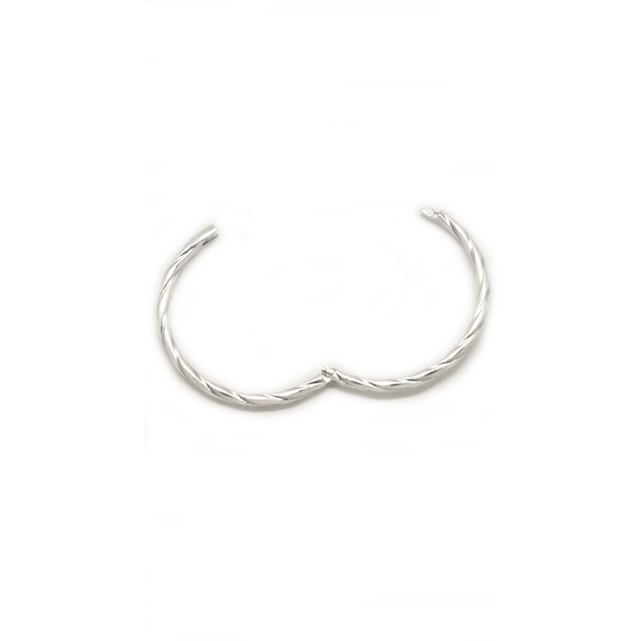 16mm Silver Twist Nose Ring