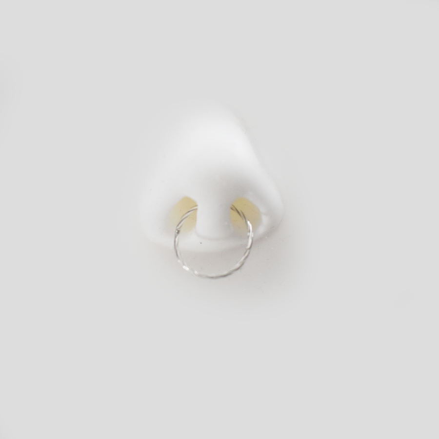 16mm Silver Twist Nose Ring