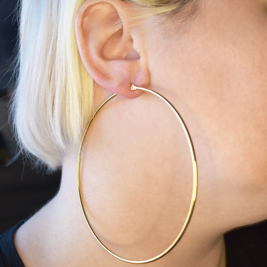 Gold Statement Hoop Earrings 4 Pairs