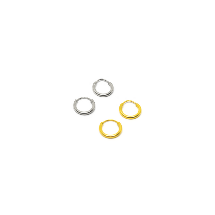 10mm Mini Huggie Hoops 2 Pairs