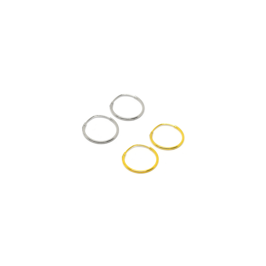 14mm Mini Huggie Hoops 6 Pairs
