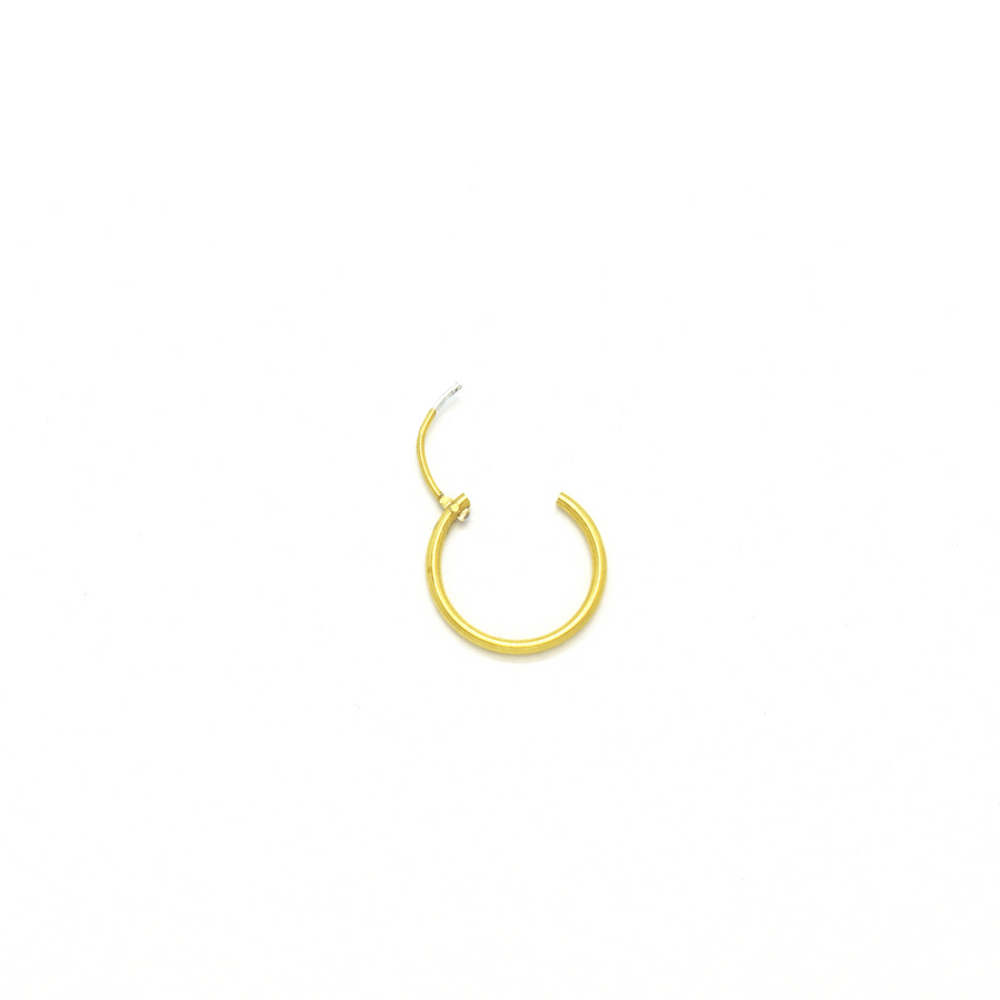 Wholesale | Sterling Silver Earrings | 12mm Mini Hoops | 22k Gold Plated | 1 Pair