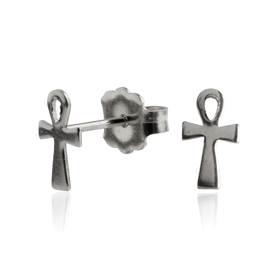 Wholesale | Stainless Steel Earrings | Ankh Stud | 1 Pair