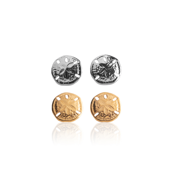 Sand Dollar Stud Earrings 2 Pairs