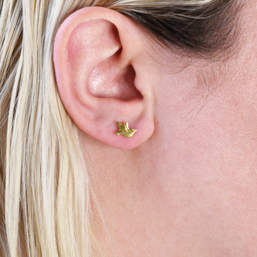 Wholesale | Gold Dove Stud Earrings
