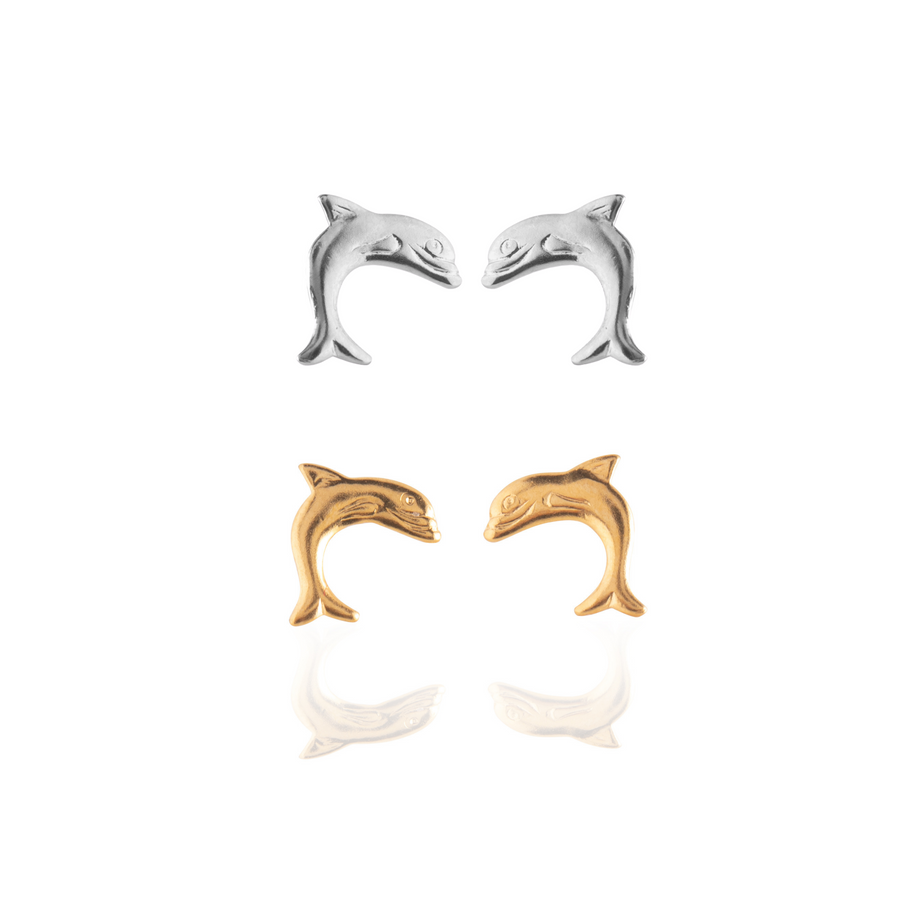 Dolphin Stud Earrings 2 Pairs