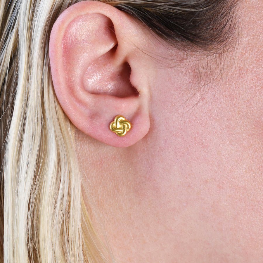 Wholesale | Gold Love Knot Stud Earrings