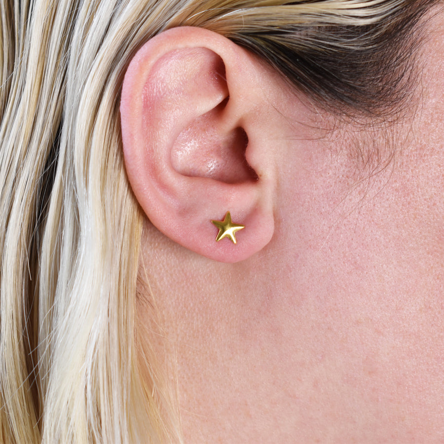 Wholesale | Gold Star Stud Earrings
