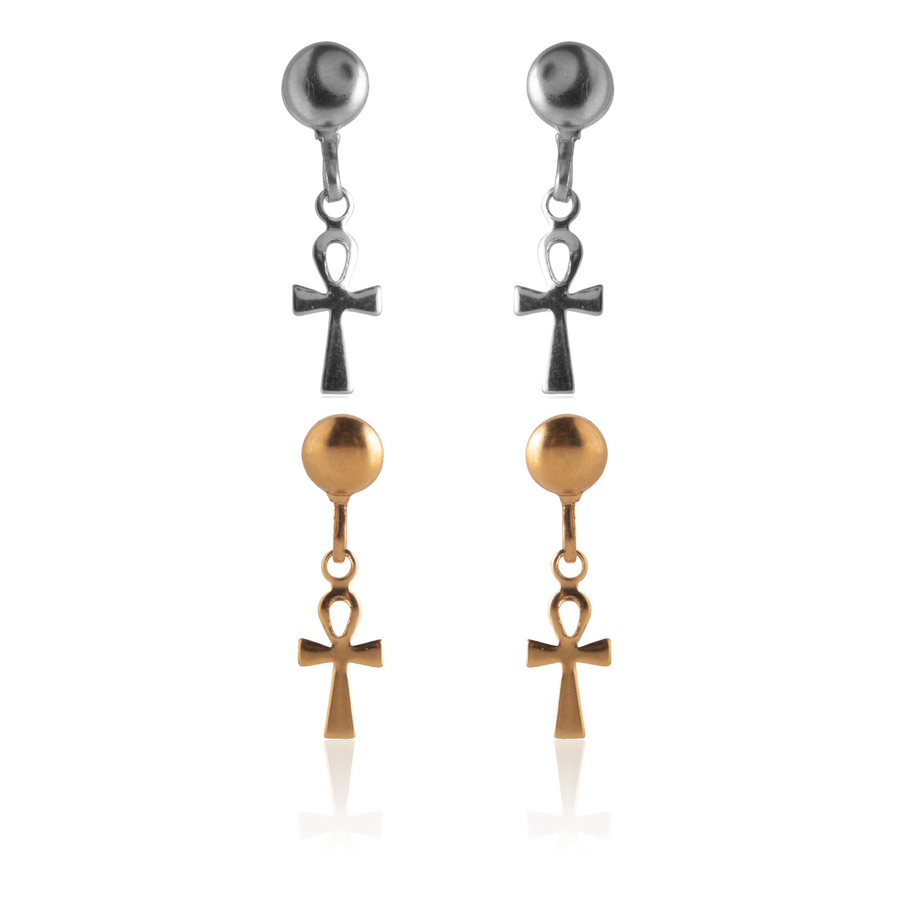 Ankh Drop Earrings 2 Pairs