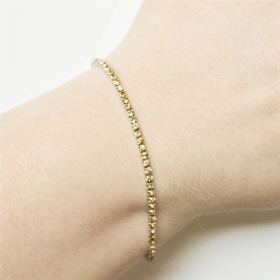 Silver Tennis Bracelet with Topaz Austrian Crystals