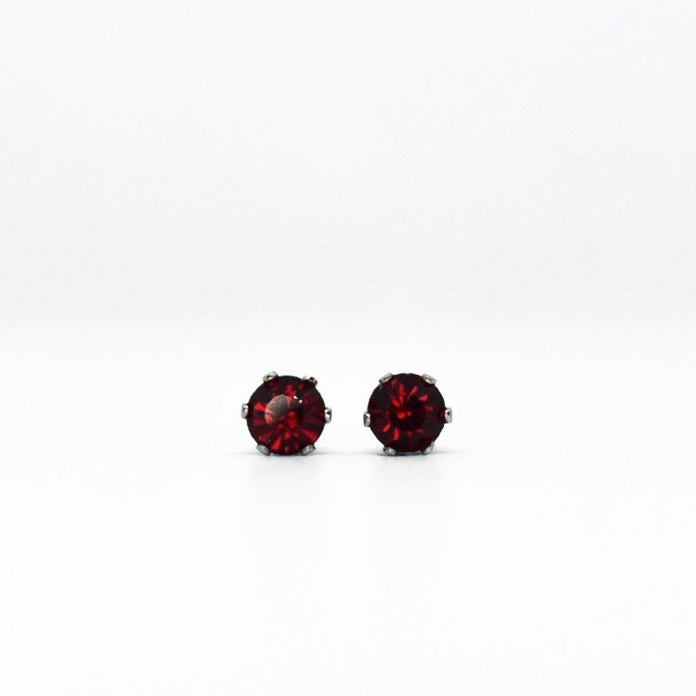 Wholesale | 4mm Cubic Zirconia Birthstone Earrings in Silver | July